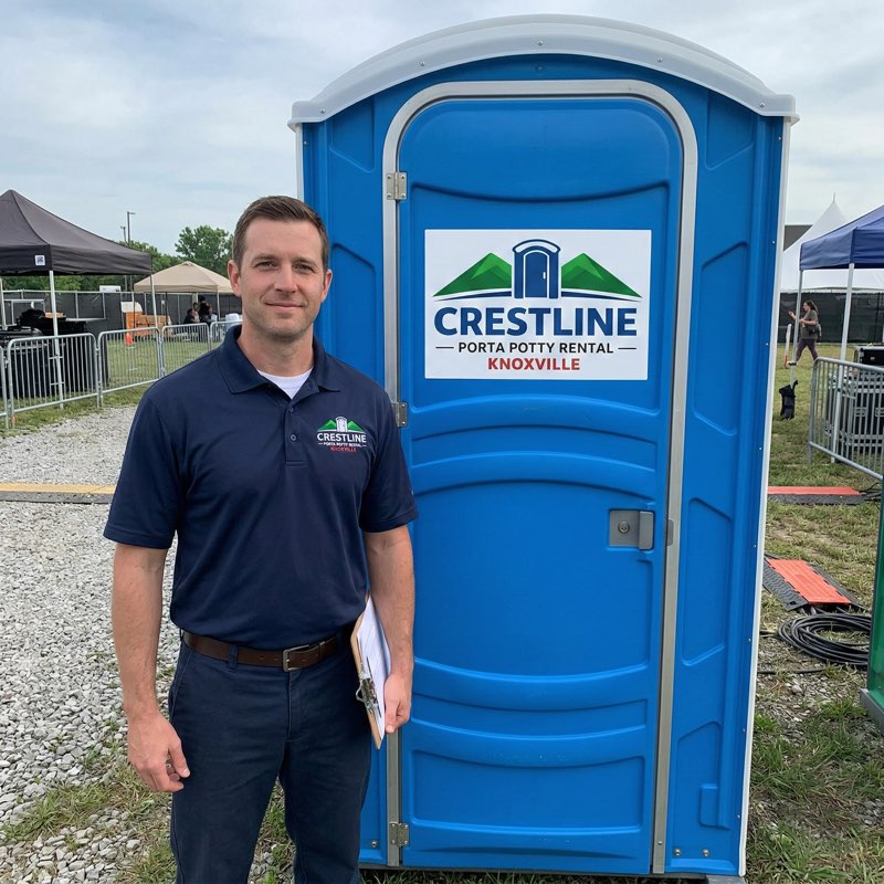 Portable restroom at outdoor event by Crestline Porta Potty Rental Knoxville